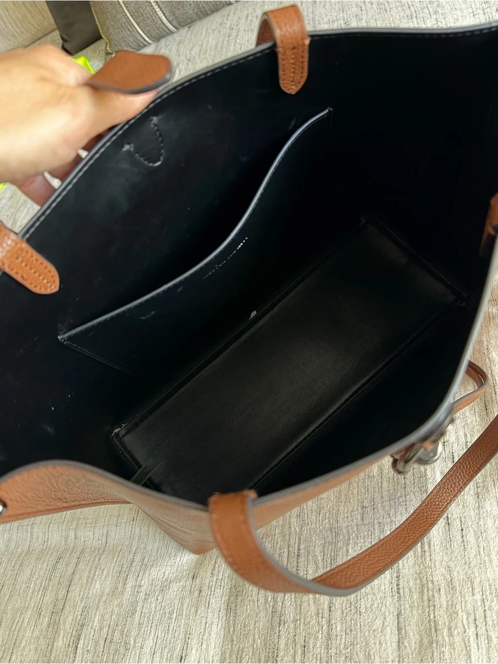 Rebecca Minkoff Brown Pebbled Leather Tote - Picture 8 of 11